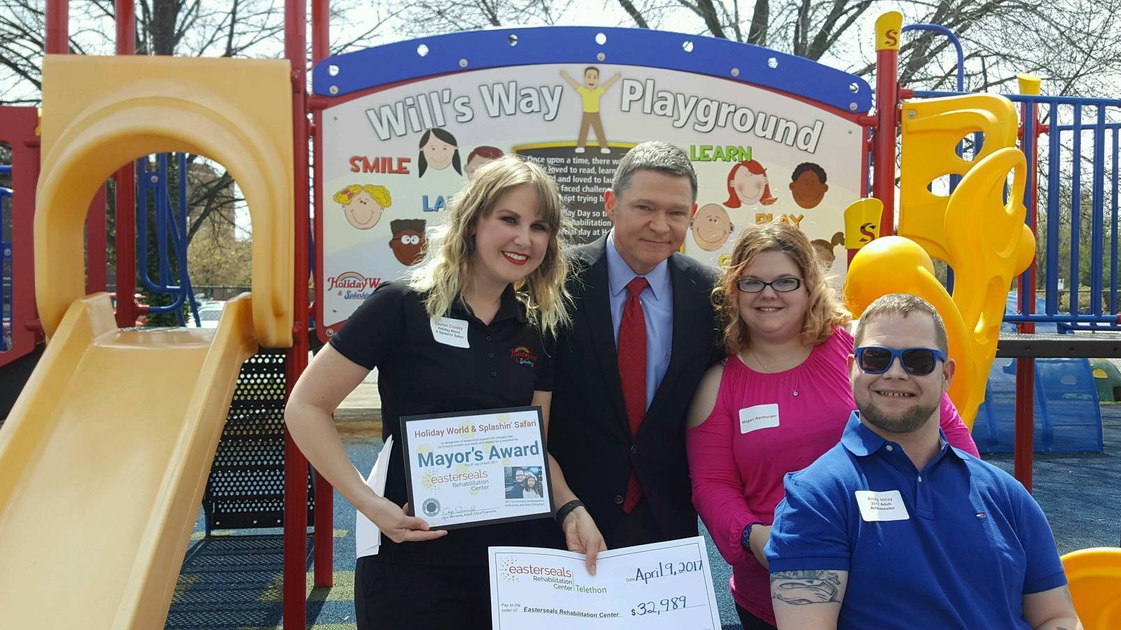 Lauren Presenting Will's Way Playground at Easterseals